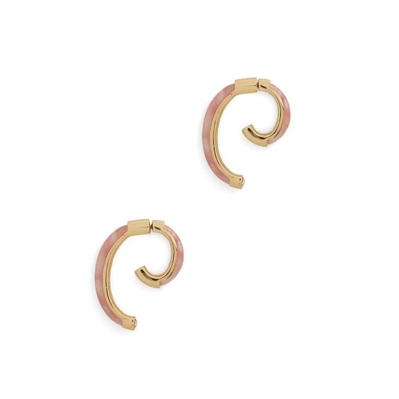 DEMARSON Cherry Quartz Gold Luna Earrings Gold Womens Size OS - Picture 3 of 7